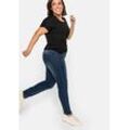 Skinny Stretch-Jeans mit Bodyforming-Effekt, dark blue Denim, Gr.80