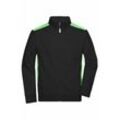 Sweat-Jacke Herren JN870 Gr. xl black/lime-green - James&nicholson