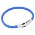 AniOne blinkendes Silikon-Halsband blau