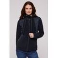 Fleecejacke SOCCX, Damen, Gr. L, blau, Material Oberstoff + Einsatz: 100% Polyester, bestickt, casual, lässig geschnitten normal, Langarm eingesetzt gerader Abschluss, Jacken, mit Stehkragen