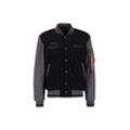 Bomberjacke ALPHA INDUSTRIES "Alpha Industries Men - Bomber Jackets Varsity Air Force Jacket" Gr. L, schwarz Herren Jacken