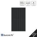 Sunlink 440 Watt Bifazial Solarmodul Glas/Glas Full Black SL5N108D-440 - MwSt: 1...