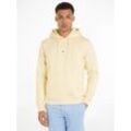 Kapuzensweatshirt TOMMY JEANS "TJM REG LINEAR LOGO HOODIE EXT" Gr. S, gelb (lemon zest) Herren Sweatshirts mit Kordel