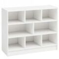 FineBuy Bücherregal 80x68,5x29,5 cm Regal Standregal modern, Flurregal Schuhregal schmal, Holzregal mit Fächern, Ablageregal Abstellraum