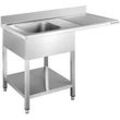 GastroHero Spülzentrum Basic 12x6 mit 1 Becken links