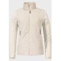 Fleecejacke SCHÖFFEL "Hiking Hybrid Jk Style Cascata WMS" Gr. 36, beige (9040, natur), Damen, Oberstoff : 100% Nylon Oberstoff Seitenteile: 96% Polyester 4% Elasthan, Jacken