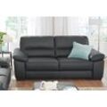 2-Sitzer CALIA ITALIA "Gaia, hochwertiges Ledersofa mit erstklassigem Sitzkomfort", schwarz, B:177cm H:92cm T:97cm, Leder SORRENTO - 100% Leder, Leder BULL - 100% Leder, Sofas, edles Design, in zwei hochwertigen Lederqualitäten