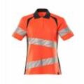 Mascot - Damen-Polo-shirt 19093-771-22210 Gr. s hi-vis rot/schwarzblau