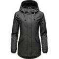 Regenjacke NAVAHOO "Lindraa" Gr. XS (34), schwarz Damen Jacken stylische wasserdichte Outdoorjacke mit Teddyfell