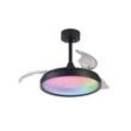 LED-Deckenventilator Siberia Mini schwarz leise 91cm CCT RGB