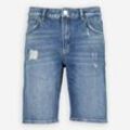 Blaue Jeans-Shorts mit Logo