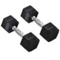 2er-Set Gummi-Hantel 4 KG Fitness Hantel Kurzhantel für Trainingsraum Büro sechseckige Form Metall G