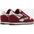 Sneaker REEBOK CLASSIC "CLASSIC LEATHER" Gr. 37,5, rot (rich maroon, chalk, grau 3), Leder, Synthetik, Textil, Schuhe