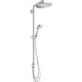 Kopfbrause HANSGROHE "Croma Select S", silber (chrom), B:37,8cm H:148,4cm T:53,9cm, Duschköpfe, 28cm, 1 Strahlart Reno, chrom