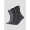 s.Oliver - Langschaftsocken im 3er-Pack, Damen, grau, Größe 35-38