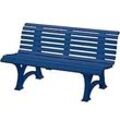 Parkbank Helgoland 3 Sitze blau 1500 mm