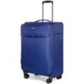 Stratic Reisekoffer Light + Trolley 68 cm erweiterbar 4 Rollen 61 l - Blau