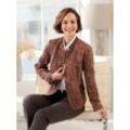 Jackenblazer CLASSIC "Blazer" Gr. 42, bunt (braun, rostrot, gemustert) Damen Blazer