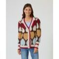 Cardigan mit Herz-Jacquard