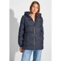 Steppjacke CECIL Gr. L (42), blau (dark navy blue) Damen Jacken mit Kapuze