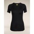 Icebreaker BodyfitZone™ Merino 150 Zone Thermo-Kurzarmshirt mit Rundhalsausschnitt - Frau - Black - Größe XL