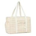 Nobodinoz - Opera Reisetasche, wasserfest, 46 x 29 x 20 cm, ivory checks