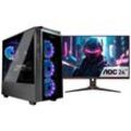 F (A bis G) CAPTIVA Gaming-PC-Komplettsystem "Advanced Gaming I84-159 TFT Bundle" Computer-Komplettsysteme Gr. ohne Betriebssystem, 32 GB RAM 1000 GB SSD, schwarz