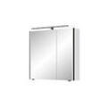 Pelipal Serie 7045 Spiegelschrank SEEA02473L126BA LED-Plus-Aufsatzleuchte, zweitürig, schwarz, 70 cm