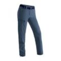 Funktionshose MAIER SPORTS "Inara slim", Damen, Gr. 36, Normalgrößen, blau (jeansblau), 90% Polyamid, 10% Elasthan, Hosen, Herren Wanderhose, atmungsaktive Outdoor-Hose, 4 Taschen, Slim Fit