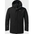 Langjacke SCHÖFFEL "Hiking Parka Style Froda MNS" Gr. 48, schwarz (9990, schwarz), Herren, Oberstoff : 100% Polyester (Membran: Polyester) Futter Wattierung Polyester, Jacken