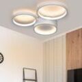 Gbly - led Deckenleuchte Schlafzimmer Deckenlampe - Weiß Warmweiß Schlafzimmerlampe mit 3 Ringe Design 22W Modern Wohnzimmerlampe Deko für Wohnzimmer