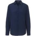 Bluse aus 100% Seide Peter Hahn Seidenreich blau