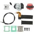 Vergaser mit Luftkraftstofffilter 07 Zoll Vergaser Luftfilter Gasgriff Kit für 2-Takt 47cc 49cc Mini Pocket Bike Quad Chopper atv - Ej.life