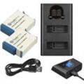 Torana - Set-Angebot: 2-fach Ladegerät usb-c + 2x Li-Ion Akku (3,85V / 1900mAh) für GoPro Hero 12 Black AHDBT-901+ SPBL1B CHDFB-111 CHDHX-101