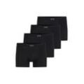 TOM TAILOR Herren Hip-Pants im Viererpack, schwarz, Logo Print, Gr. S/4