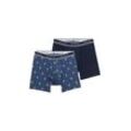 TOM TAILOR Herren Boxershorts im Doppelpack, blau, Gemustert, Gr. 4