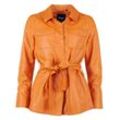 Lederjacke MAZE "42021100" Gr. L, orange, Damen, Obermaterial: 100% Lammleder / Innenfutter: 100% Baumwolle/ Ärmelfutter: 100% Polyester, Jacken