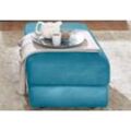 Hocker CALIA ITALIA "Gaia, in edlem Design und mit erstklassigem Sitzkomfort", blau (turquoise), B:67cm H:44cm T:90cm, Luxus-Microfaser Ginevra (100% Polyester), Hocker, Polsterhocker, aus pflegeleichtem Luxus-Microfaser Ginevra Hydro Care