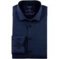 Businesshemd OLYMP "Luxor 24/Seven Modern Fit" Gr. 40, N-Gr, blau (marine), Herren, Web, Obermaterial: 64% Baumwolle, 27% Polyester, 9% Elasthan, Hemden, Climate Control