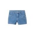 TOM TAILOR Mädchen Jeansshorts mit recycelter Baumwolle, blau, Uni, Gr. 110