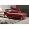 Ottomane EGOITALIANO "Princess, elegantes Designsofa mit erstklassigem Sitzkomfort", rot (burgundy), B:177cm H:95cm T:108cm, Leder CAREZZA (echtes Rindsleder) ist ein Naturleder, dass die ursprünglichen Eigenschaften der Haut nicht verändert. Das Vorhandensein von verheilten Narben, Körnungsunterschiede, Falten, Adern, Unterschiede in den Farbtönen und andere Spuren, die die Natur auf diesen Felle