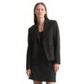 Longblazer MARC O'POLO "aus Organic-Cotton-Viskose-Stretch" Gr. 32, schwarz Damen Blazer