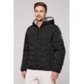 Winterjacke CAMP DAVID Gr. 4XL, schwarz, Herren, Material: 100% Polyamid, Futter: 100% Polyester, Füllung: 100% Polyester, bestickt, Jacken, mit elastischem Saumabschluss