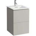 LAUFEN Kartell Waschtisch-Set 8603316411041 mit Waschtischunterbau, 50x50x72,6cm, kieselgrau