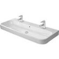 Duravit Happy D.2 Möbel Waschtisch 2318120026 1200 mm, 2 Hahnlöcher, geschliffen, weiss