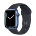 Apple Watch Series 7 (2021) GPS + Cellular 41 mm - Aluminium Blau - Sportarmband Schwarz