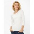 BRAX Damen Shirt Style CORA, Altweiß, Gr. 34