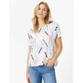 BRAX Damen Shirt Style CAELEN, Cremefarben, Gr. 36