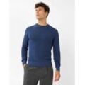 BRAX Herren Strickpullover Style ROY, Blau, Gr. L