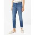 Brax Damen Röhrenjeans Style SHAKIRA USED STONE BLUE, denim blau, Gr. 34